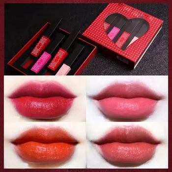 

4pcs Velvet Like Lipstick Set Long-lasting No Fading Highly Pigmented Lip Makeup EY669