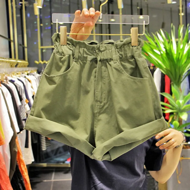 Summer-Hot-Ruffle-High-Waist-Korean-Shorts-Women-Beach-Loose-Lace-Up ...