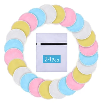 

Washable Layer Bamboo Cotton Pad Reusable Makeup Remover Pads Facial Wipe Pads Skin Cleansing Toner Face Makeup Washing Pads