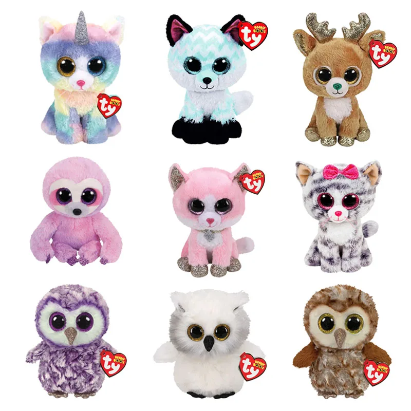 Ty Beanie Big Eyes Cortana Kiki, Cat Nairobi, Orn, Fox, Sloth Theatre