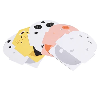 

25Pcs Folding Animal Panda Pig Foxes Tiger Card Birthday Greeting/Message Card Postcard Christmas New Year Gift Card Universal