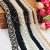 1 Yards Pearl Seed Bead Beaded Trims Lace Ribbon Fabric Clothes Decoration Wedding Dress Collar Sleeve Lace Applique Crafts ► Photo 2/6