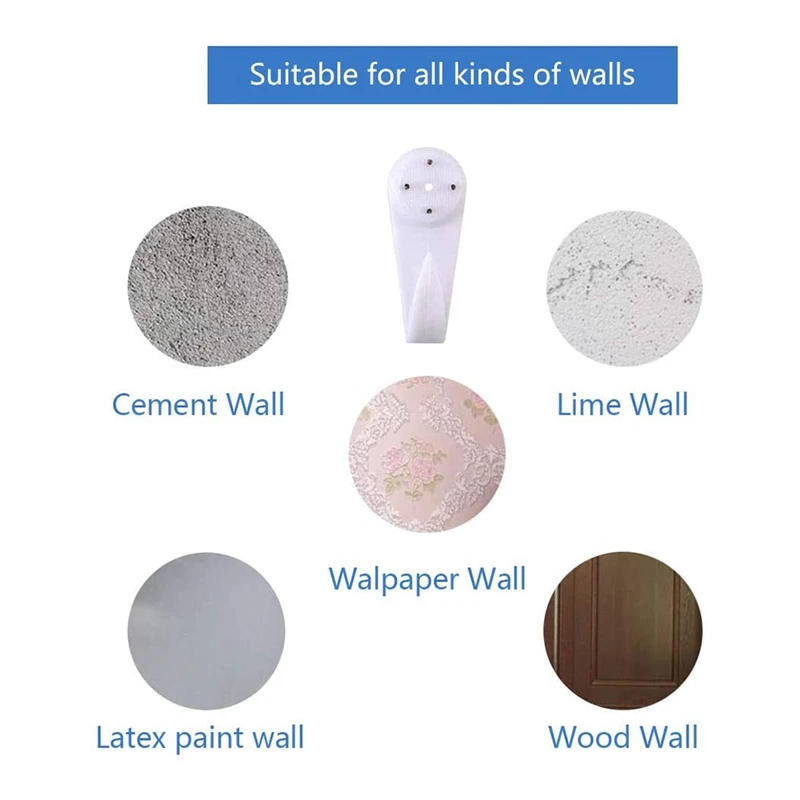 Invisible Nail Screws Wall Hooks Picture Hangers 40Pcs Traceless Photo Hook Multi Function Picture Painting Frame Hanger wall hooks picture frame hangers hanging hooks