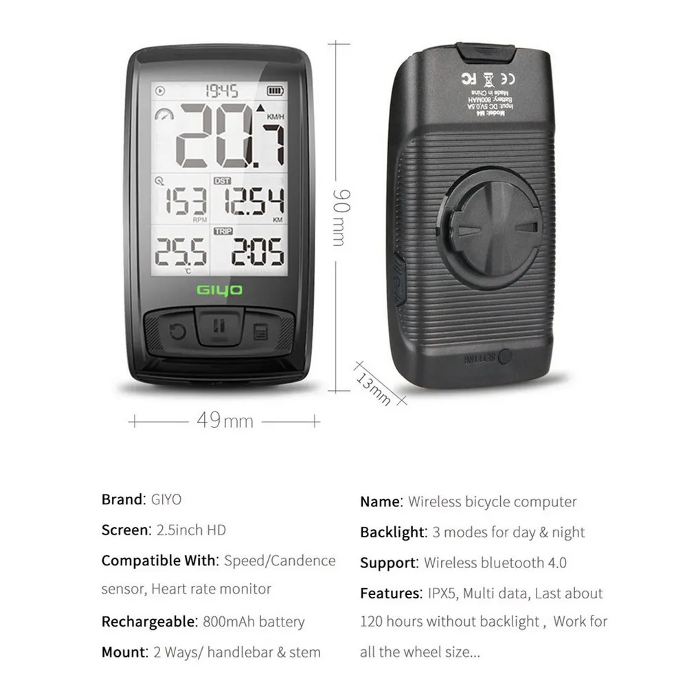 Bluetooth 4 0 Wireless Bicycle Computer Cycling Odometer Bicycle Mount Holder Meter Bike Speedometer Sensor Counter Computer Ansil Com Br