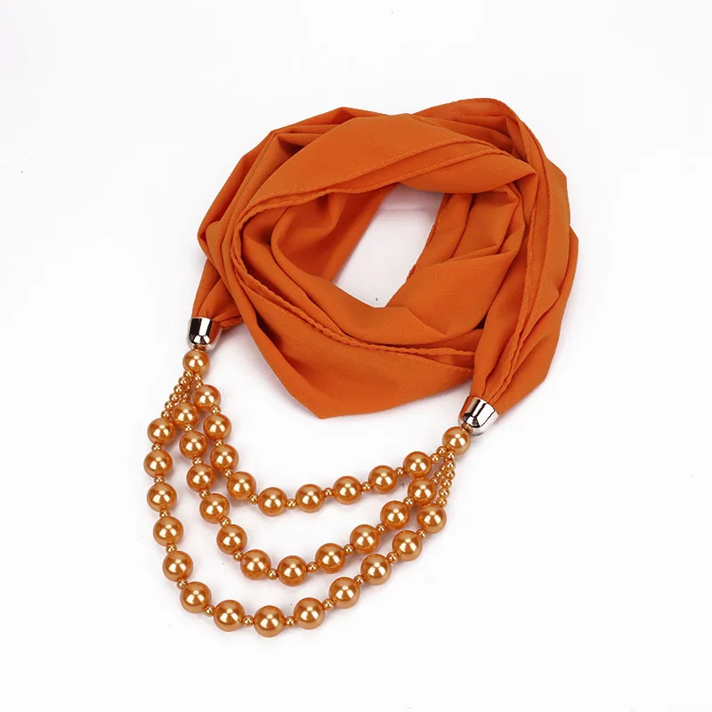 H7f0c0ab14879464d9ef11098d9f780035 Women Shawl Hijabs Pendant Necklace Scarf Women Solid Color Shawls Jewelry Scarf Female Stole Beach Trip Accessories Scarves Mallzona