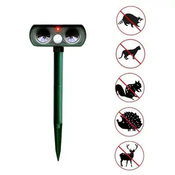 

Pest Mouse Cockroach Repeller Device Outdoor Garden Supplies Powered Waterproof Green Ultrasonic Solar Animal Repellent Solar