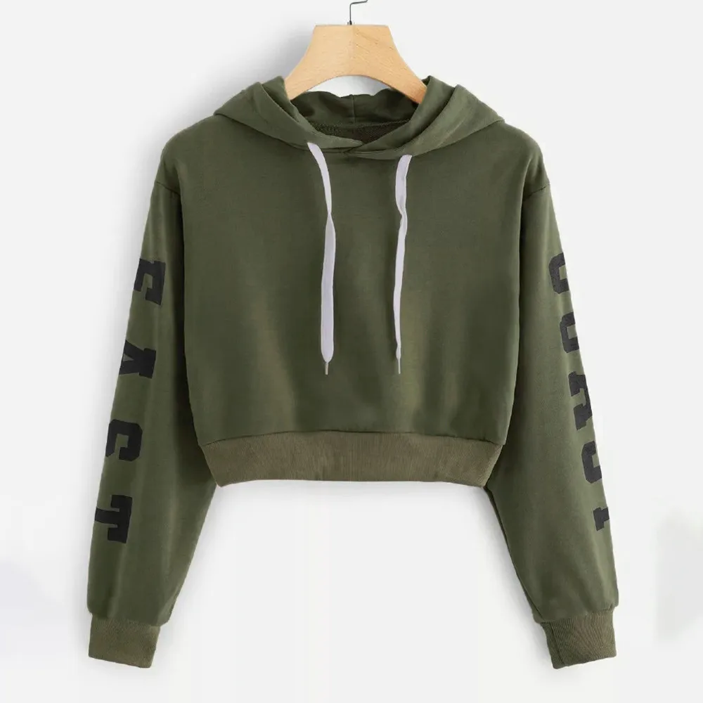 Women Hoodie Letters Long Sleeve Casual hip hop Hoodies Sweatshirt Female Pullover Tops Letters Print  Sweatshirt Tops толстовка