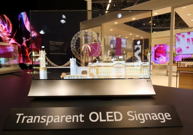 Настраиваемая 55 дюймовая прозрачная рекламная цифровая вывеска с OLED дисплеем