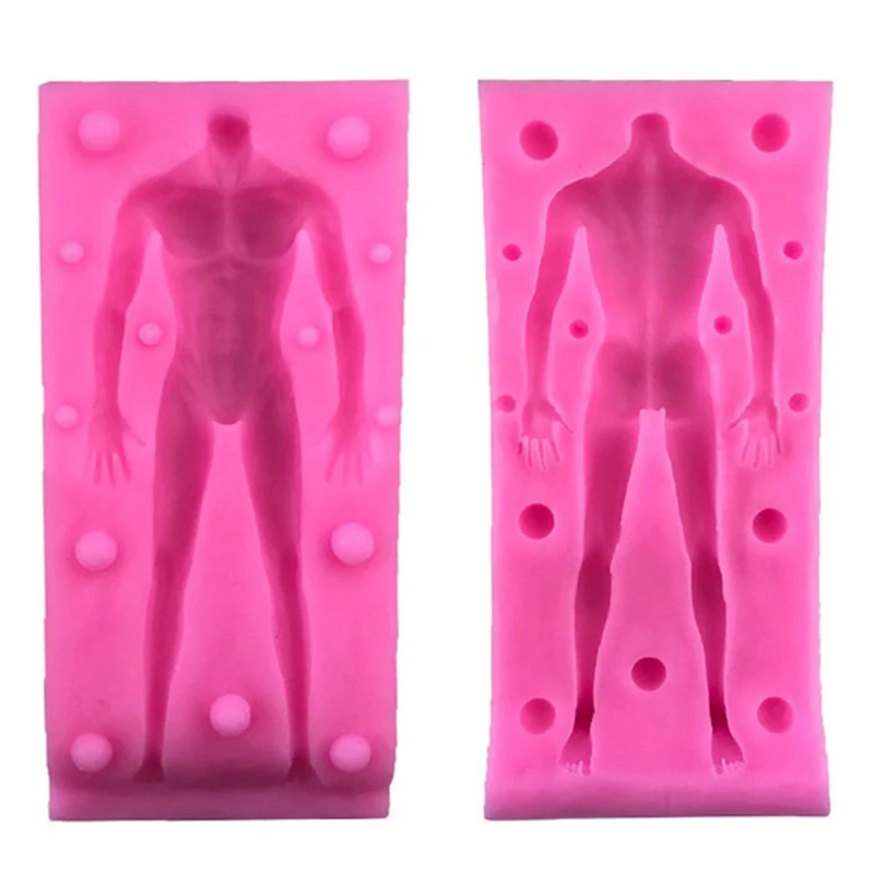 BMBY-Doll Body Shape Silicone Mold 3D Soft Candy Tool Mannequin Manual Diy Chocolate Baking Decorative Clay Supplies | Дом и сад
