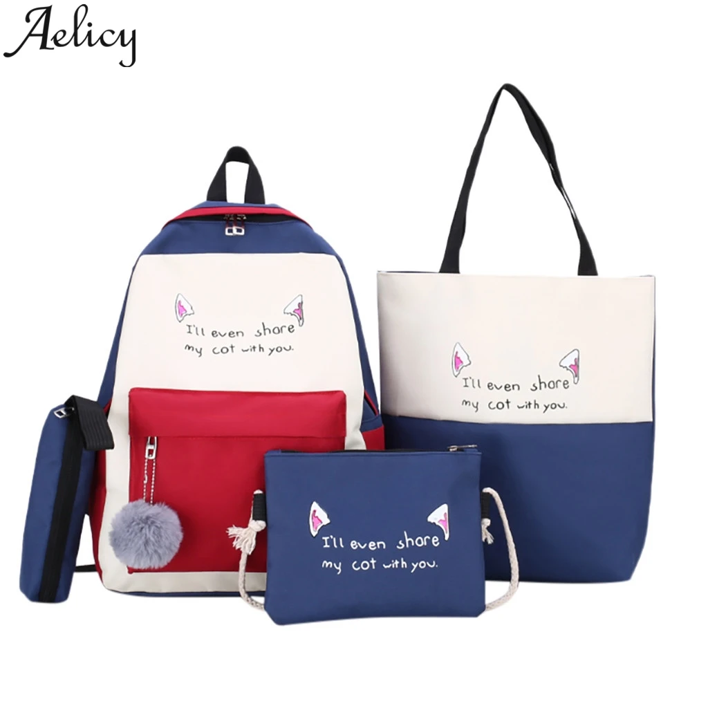Aelicy унисекс 2019 женский рюкзак холщовый для подростков мужской школьный