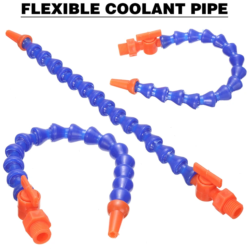 

Flexible Oil Coolant Hose 300mm Round Nozzle Plastic Water Oil Coolant Pipes with Switch For Lathe CNC Machine Mayitr