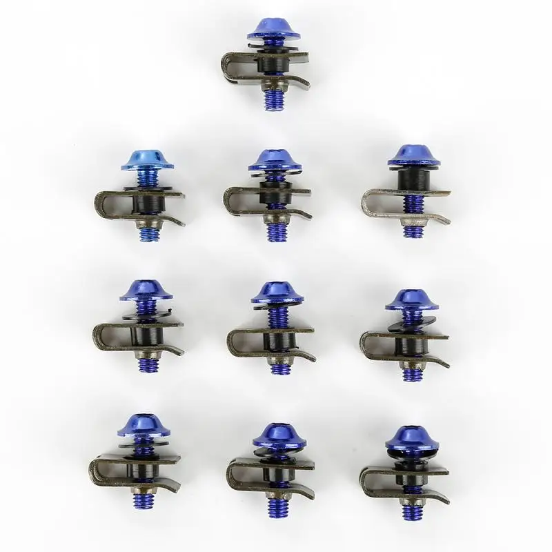 10Pcs 5*16mm Motorcycle Multi-Color M5 Fairing Bolts Spire Speed Fastener Clips Screws Metal Nuts & Bolts Moto Accessories motorcycle accessories motorcycle screws motorcycle fasteners