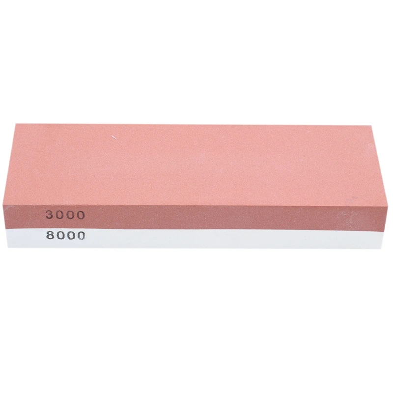 

Sharpening Stone 3000 & 8000 Grit - Double Sided Whetstone Set For Knives With Non-Slip Bamboo Base and Free Angle Guide