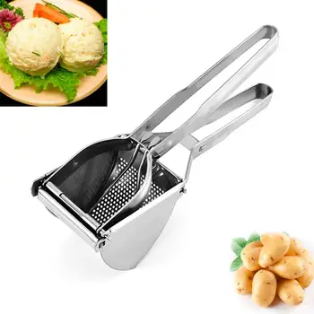 

Portable Multifunction Manual Stainless Steel Potato Masher Rice Fruit Vegetable Juicer Press Maker Crusher Masher Kitchen Tools