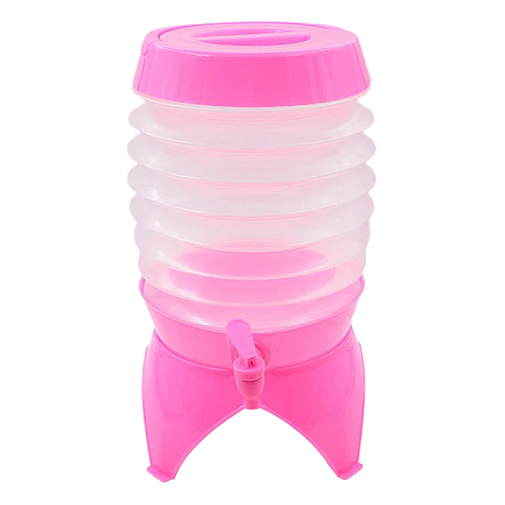 Folding Collapsible Water Container 5.5L Camping Hiking Fishing Travel Carrier Tap Bucket