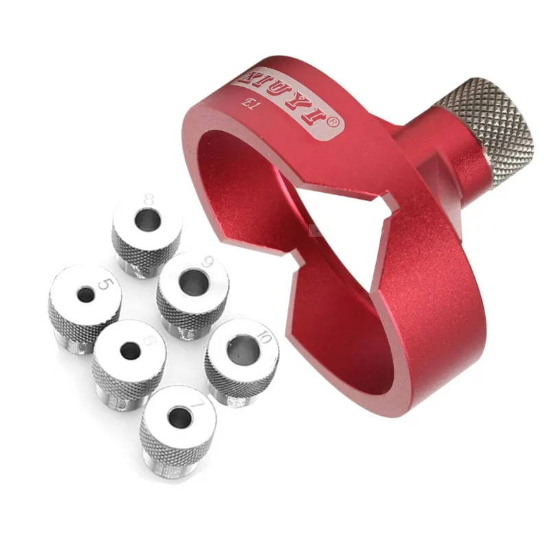 Guide Hinged Drill-Bit Locator Woodworking-Tools Hole-Opener Jig Aluminum-Alloy 90-Degree-Drill