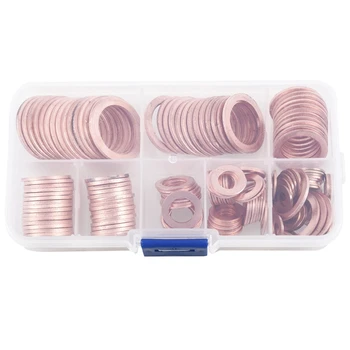

150Pcs 8 Sizes Copper Metric Sealing Washers Assortment Set