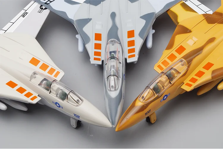 Распродажа, F-14 модель из сплава панды, литье под давлением, оттягивающаяся назад Модель, детские складные бойцовские украшения