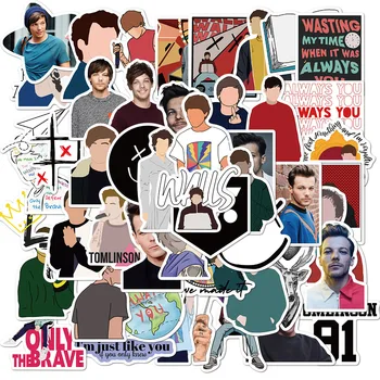 

50PCS One Direction Singer Louis Tomlinson Sticker for DIY Suitcase Guitar Laptop Car Motorcycle Styling Cool Decal Stickers