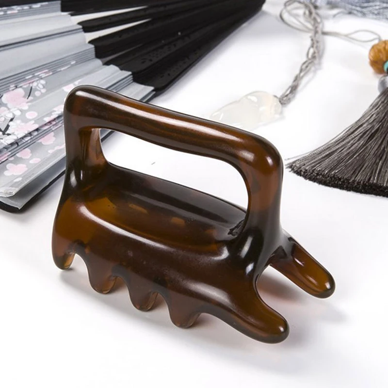 1PCS Resin Body Massage Spine Cervical Vertebra Physical Relax SPA Scraping Massager Promote Blood Circulation Pain Relief Back