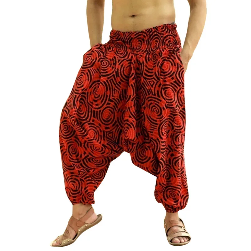 MoneRffi Men Fashion Wide Leg Harem Pants Boho Printed Loose Pants Casual Men Baggy Harem Pants Hip hop Men Pantalon Hombre 2019 MoneRffi Men Fashion Wide Leg Harem Pants Boho Printed Loose Pants Casual Men Baggy Harem Pants Hip hop Men Pantalon Hombre 2019