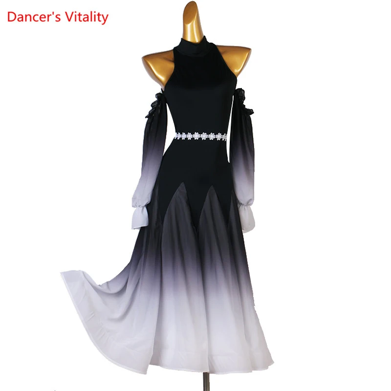 

Wome Ballroom Dance Costume Set Children Waltz Dance Clothing Dress Customzied Girl's Modern Dance Clothes Social Dancing Wear
