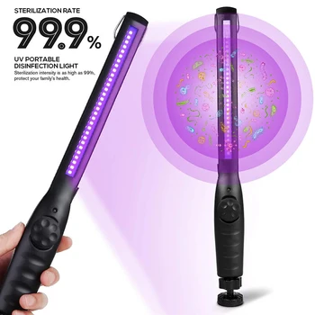 UV-C 살균 램프, USB 충전식 자외선 살균 기능 램프, LED 휴대용 소독 스틱, 호텔 옷장용