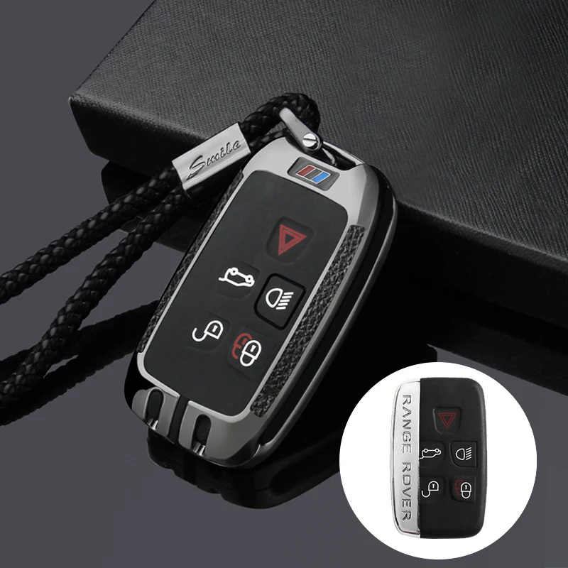 A Black 04 Автомобильный чехол для ключей, брелок для Land Rover Range Rover Sport Vogue Evoque freelander 2 Jaguar XE XJ XJL XF, автомобильный Стильный чехол для ключей - Название цвета: A Black 04