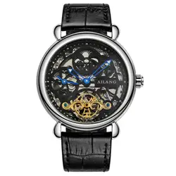 AILANG 6815 Switzerland часы мужские роскошные брендовые автоматические moon phase полые скелетные часы высокого качества сапфировое зеркало с