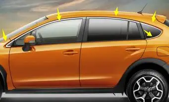 style 1 Стайлинг автомобиля из нержавеющей стали Стекло окно декоративная подушка средняя стойка отделка вытяжки для Subaru XV 2012 2013 - Цвет: style 1