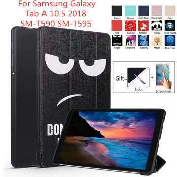 

Case For Samusng Galaxy Tab A A2 10.5 inch 2018 SM-T590 T595 T597 Cover Flip Tablet Cover Leather Smart Magnetic Stand Shell
