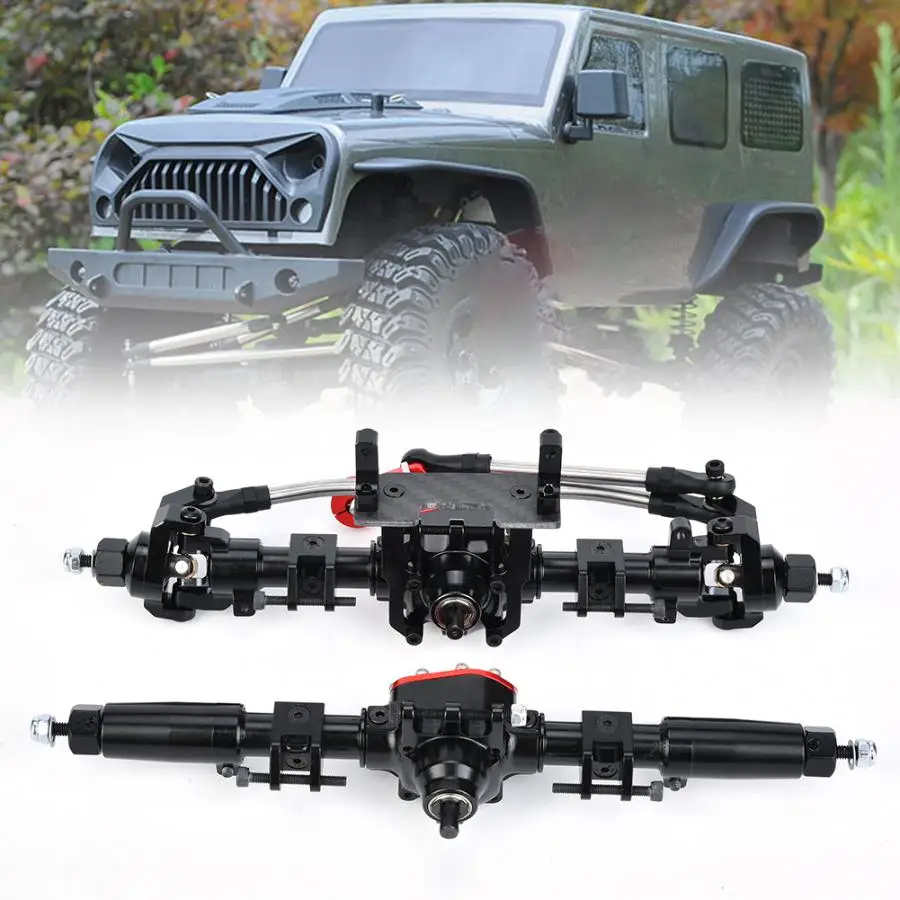 1/10 RC алюминиевый сплав Передняя и задняя ось для комплект автомобильных принадлежностей для передней и задней оси SCX10 II 90046 90047 RC игрушка аксессуар