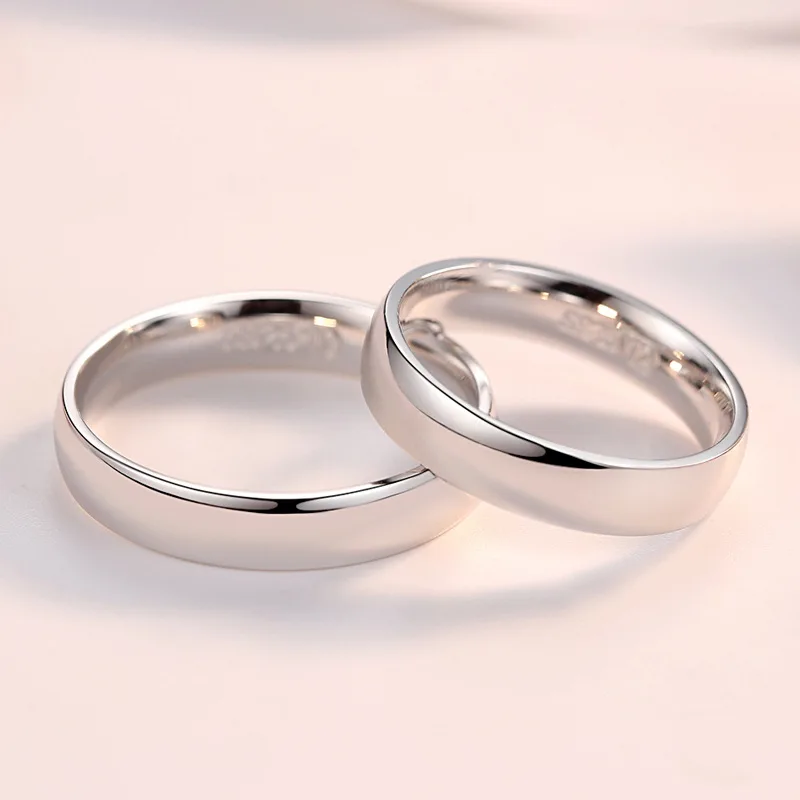 Ring 925 Sterling Silver Couple Ring Wedding Band Jewelry Anniversary Gift For Lovers Women Men