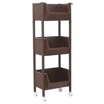 

Creative Kitchen Vegetable Basket Crevice Shelf Place Type Finishing Rack Fruit Books Storage Basket Clapboard Ra