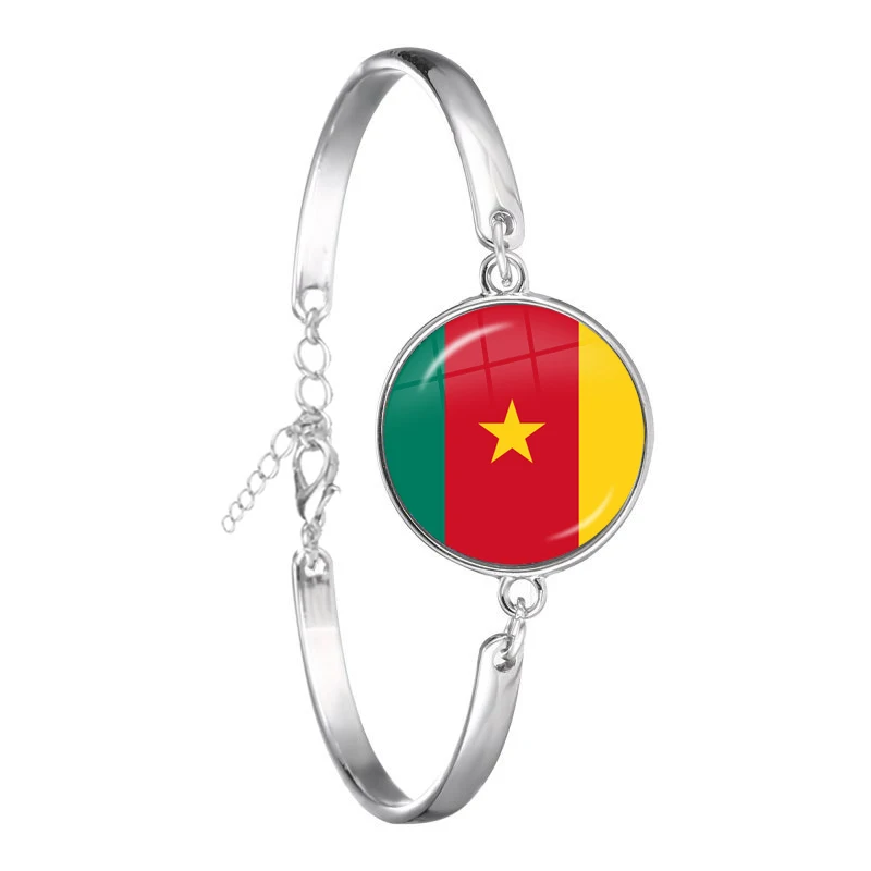 4 Южная Африка, Мозамбик, Liberia, Камерун, Кабо-Верде, Papa New Guinea, Algeria, Belgium, Portugal национальная цепочка с флагом браслет подарок - Окраска металла: 4