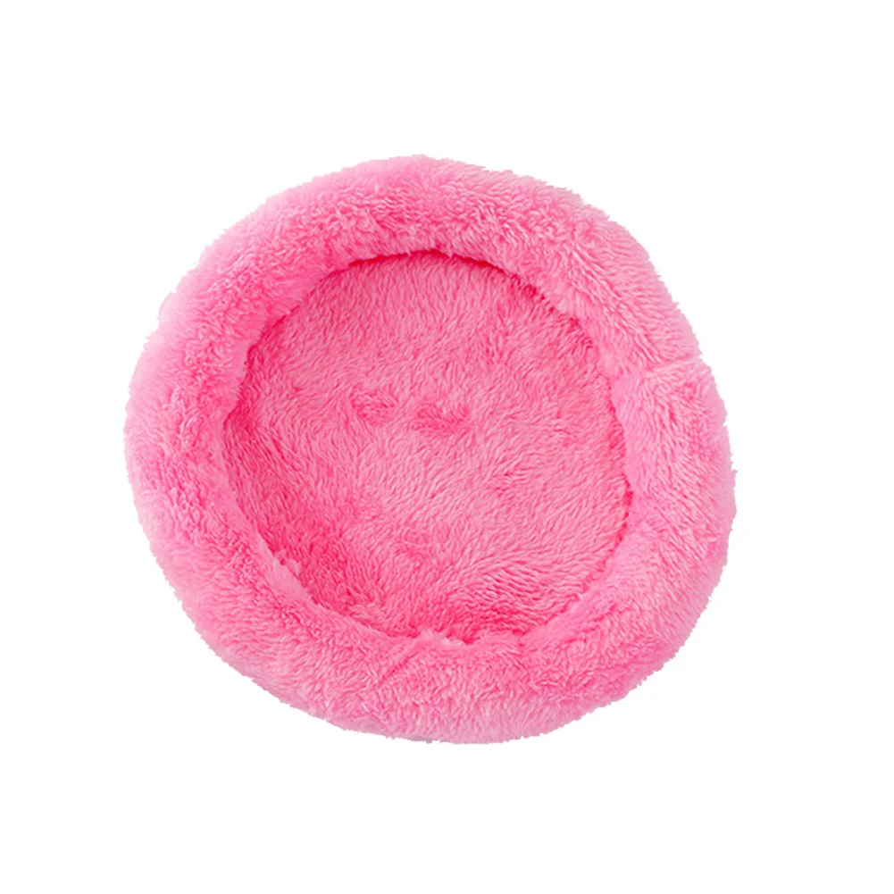Rose Red L Кровать хомяка круглый бархат теплый коврик для сна для Ёж хомяк белка@ LS - Цвет: Rose Red L