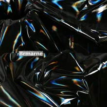 50 см* 145 см/шт. Черный волшебный цвет ПУ зеркало светоотражающая одежда водонепроницаемая дизайнерская ткань