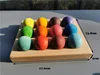 rainbow ball in tray