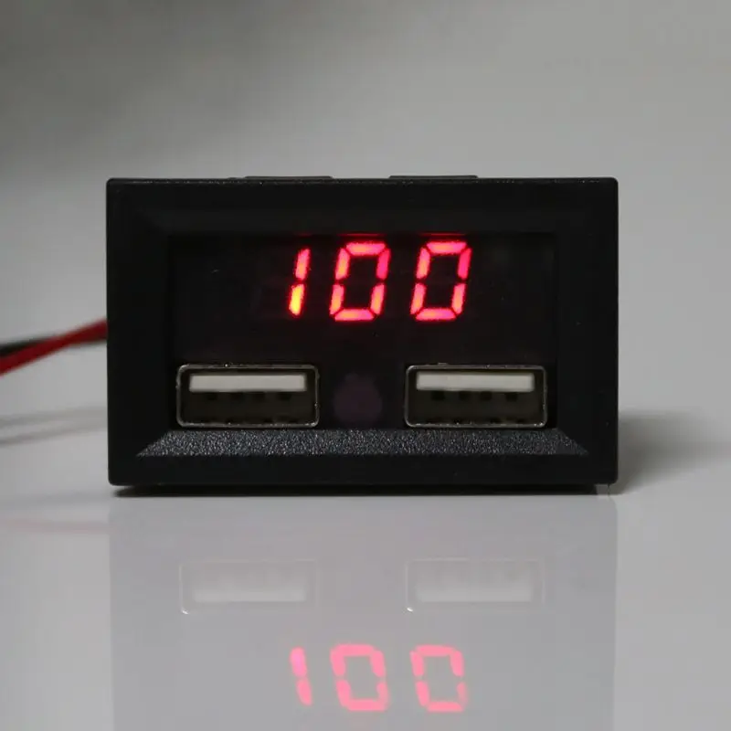 12V свинцово-кислотный индикатор емкости батареи напряжение Автомобильный дисплей питания с двойным USB зарядным устройством 5V 2A