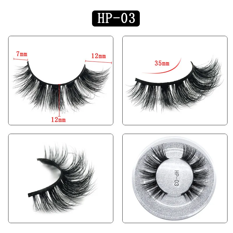 Eyes Dancing 1Pair 3D Mink Lashes Soft Handmade Eyelashes Natrual Long Eyelash Extension Tool Makeup Charm Volume Hair Lashes - Цвет: HP-03