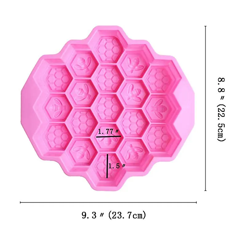 19 Cavities Honeycomb Cake Molds Silicone Soap Making Molds Pull-Apart Dessert Pan Candy Baking Cake Moulds