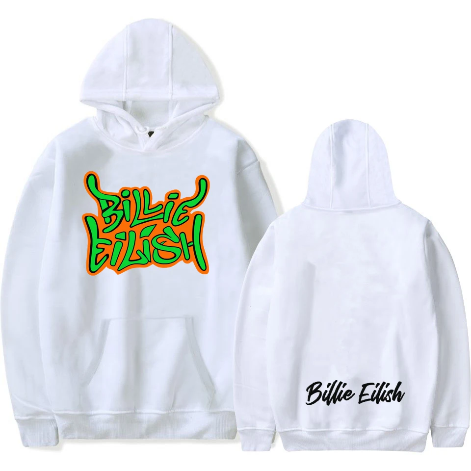 Billie Eilish уличная толстовка с логотипом, Толстовка для женщин и мужчин, толстовка, Одежда Harajuku, повседневные толстовки в стиле хип-хоп, Kpop, толстовки - Цвет: 8