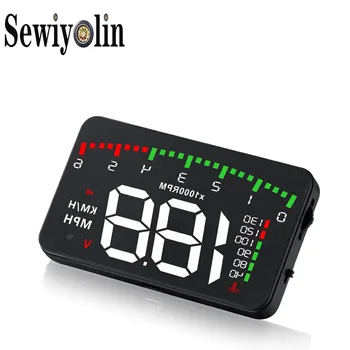 

2019 New A900 HUD Head Up Display Auto HUD OBD2 Car Speed Projector KMH MPH Speedometer Car Detector Oil Consumption For BMW 3C