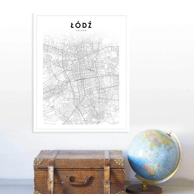 Lodz Map Print