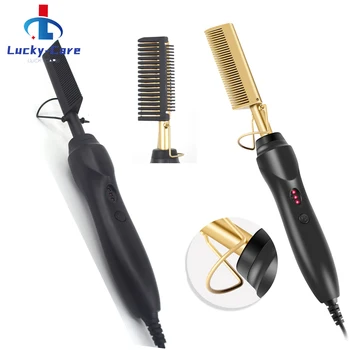 

Electric Hair Curling Comb 3 in 1 Hair Straightener Flat Irons Iron Titanium Alloy Hair Curler Brush Environmentally Friendly