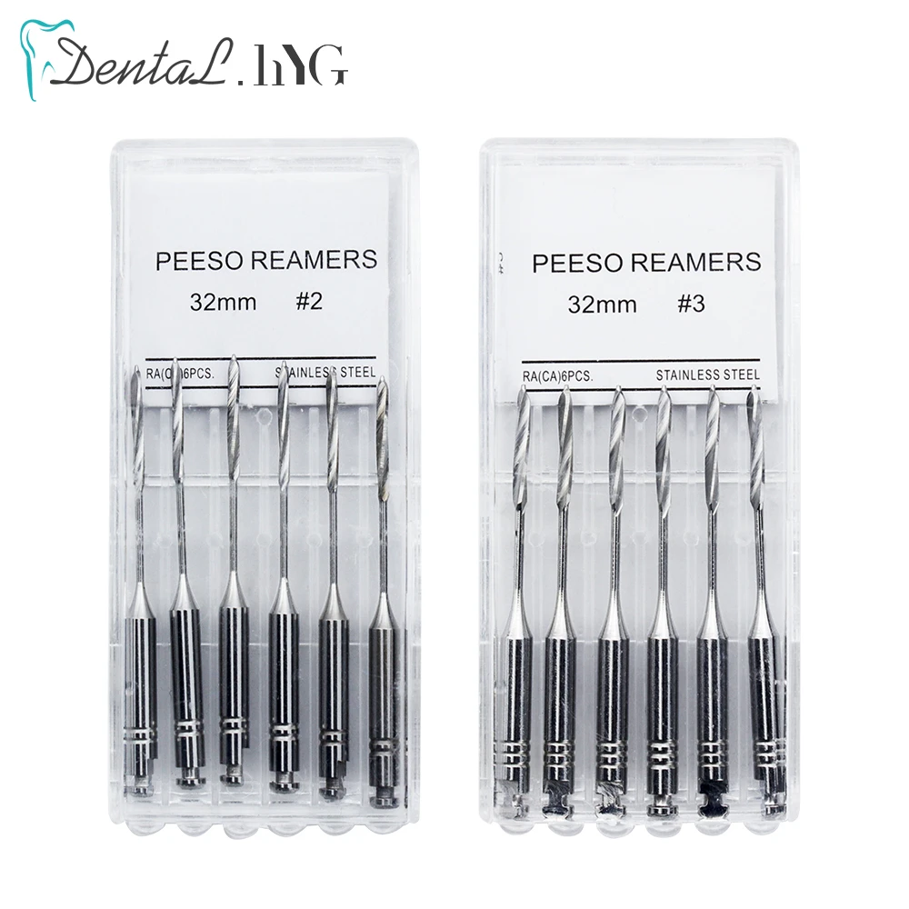 1 Pack(6pcs) Dental Peeso Reamer 32mm Endodontic Reamers Drill Burs