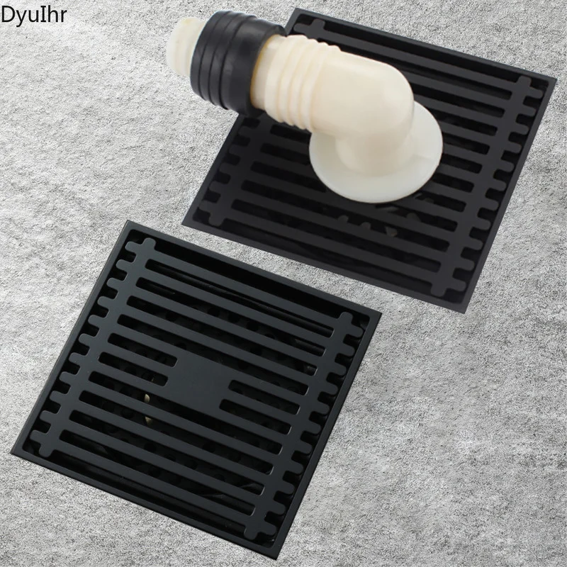 

Bamboo row copper floor drain toilet deodorant and insect-proof black simple floor drain bathroom floor drain DyuIhr