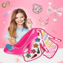 Anak Kosmetik Putri Kotak Makeup Troli Kasus Bentuk Eye Shadow Lipstik Aman Tidak Beracun Gadis Tinggi Heelstoy Ulang Tahun Zxh(China)