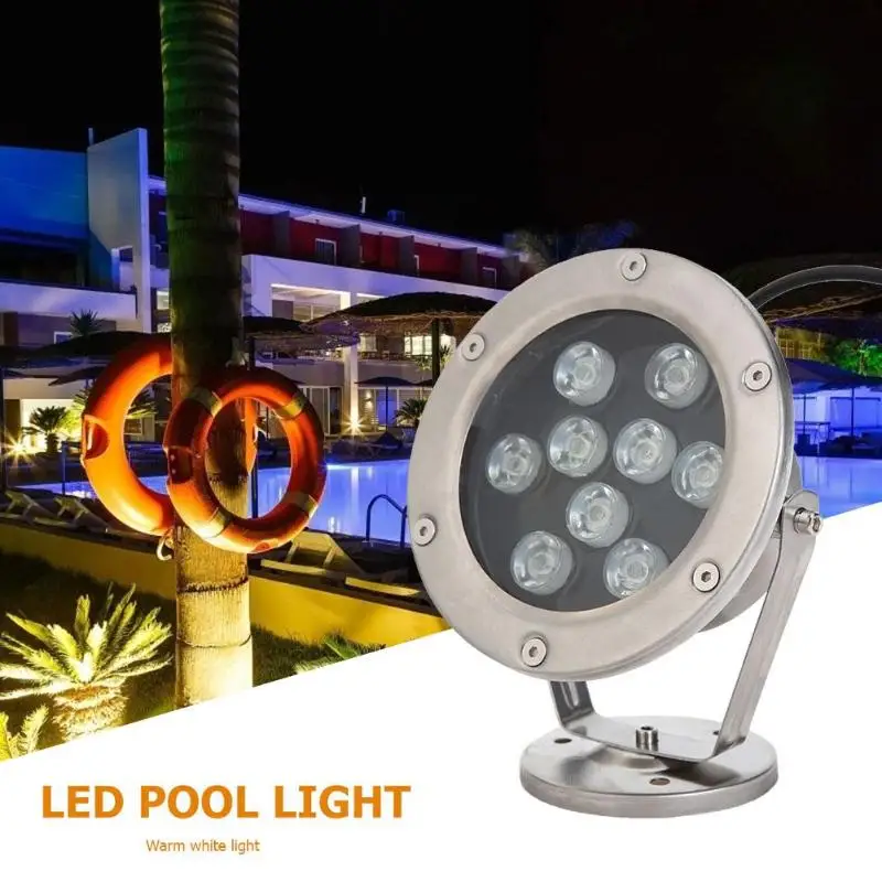 Водонепроницаемая светодиодная подводная лампа 9 Вт IP65 бассейн фонтан прожектор для воды декор