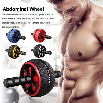 

No Noise Abdominal Wheel Ab Roller with Mat For Arm Waist Leg Exercise Gym Fitness Equipment